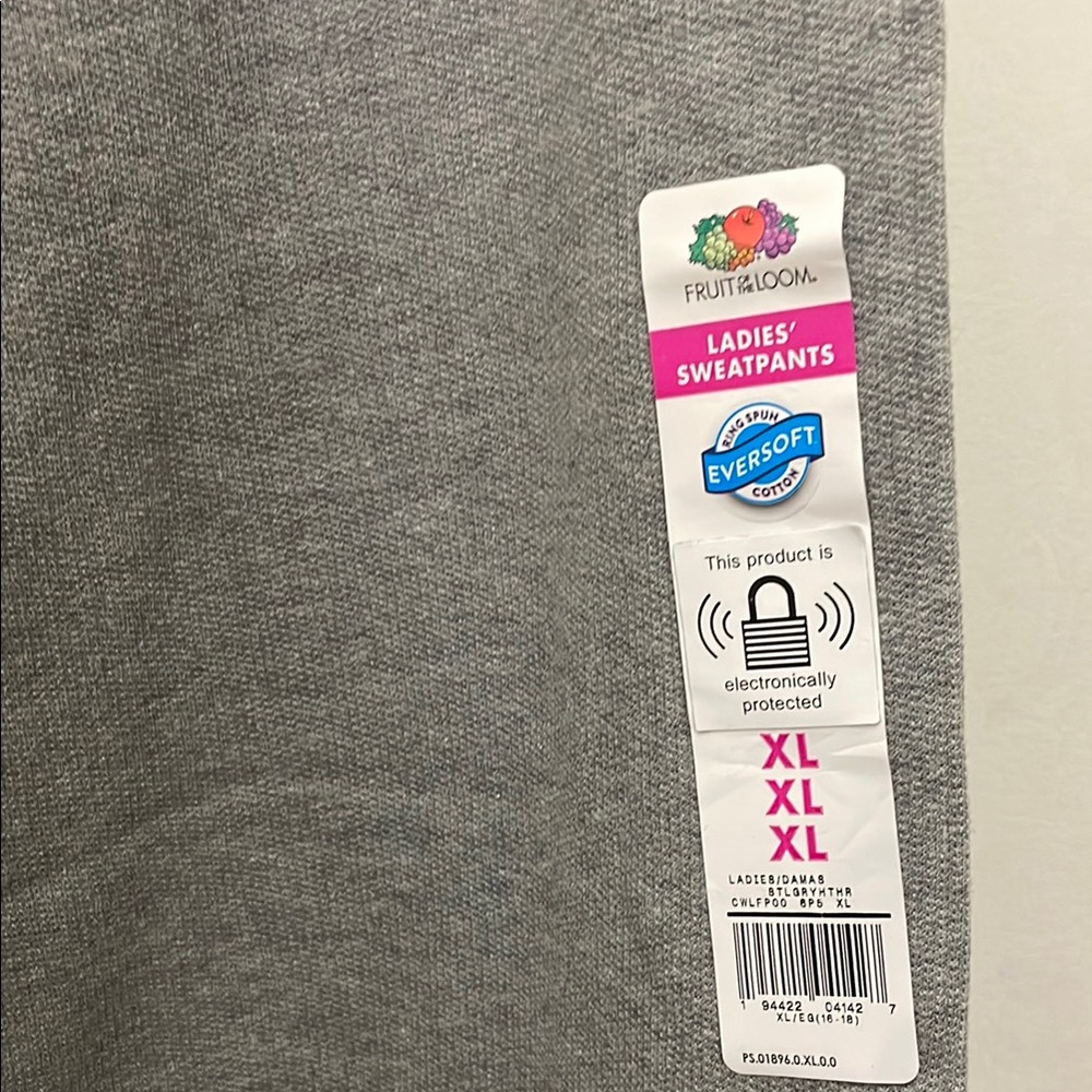 Fruit of the Loom Women's Gray Sweat  Pants - Picture 2 of 3